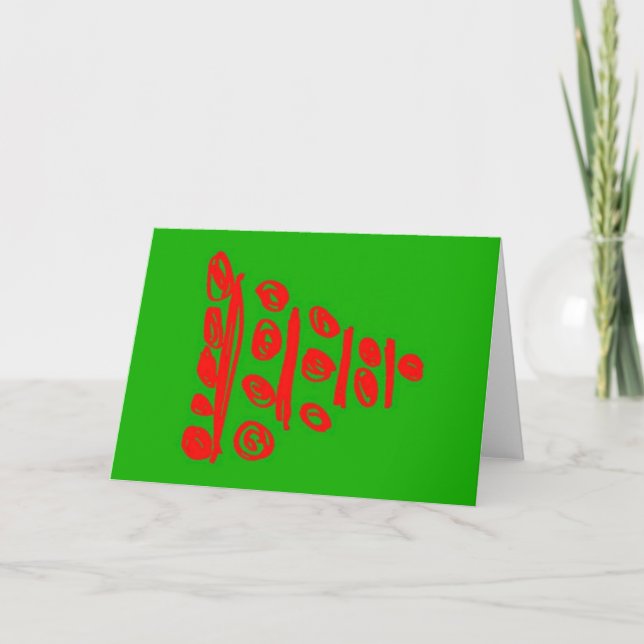 ERVYGREEN IN RED THANK YOU CARD (Front)