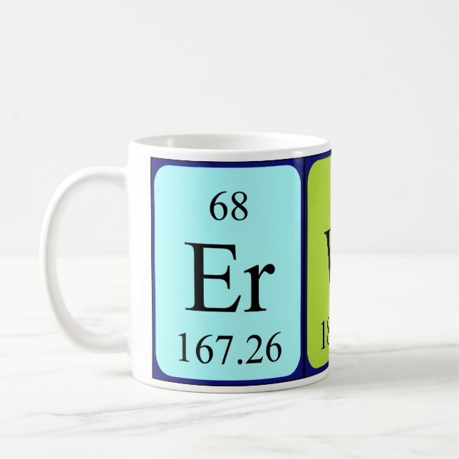 Erwin periodic table name mug (Left)