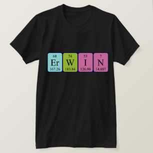 Erwin periodic table name shirt