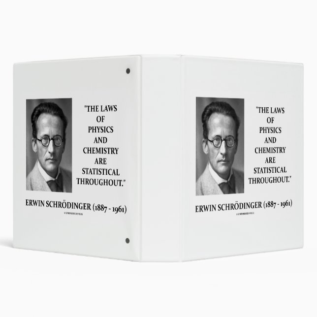 Erwin Schrödinger Physics Chemistry Statistical Binder (Background)