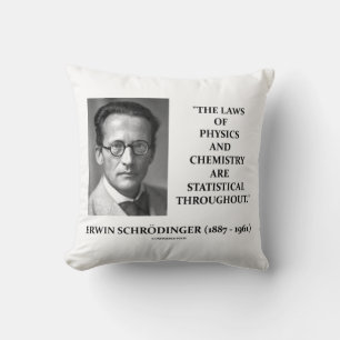 Erwin Schrödinger Physics Chemistry Statistical Throw Pillow