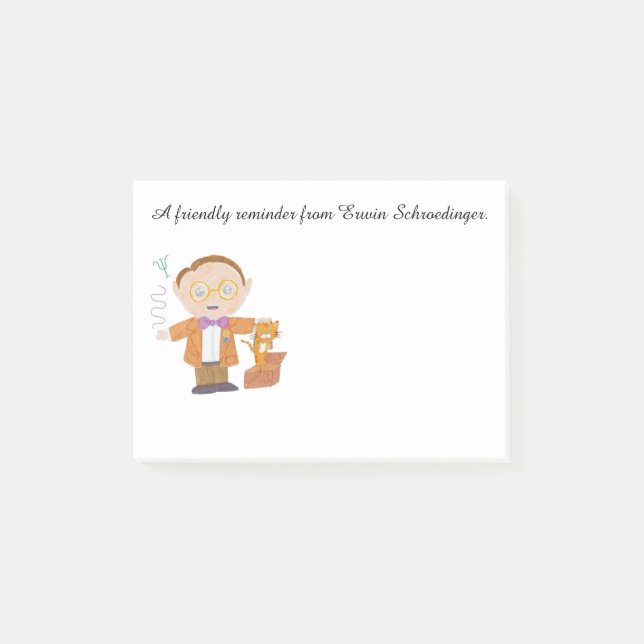 Erwin Schrödinger Post-it Notes (Front)