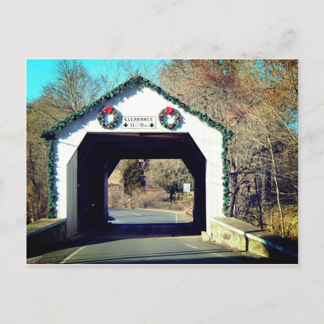 Erwinna Covered Bridge Postcard (Front)