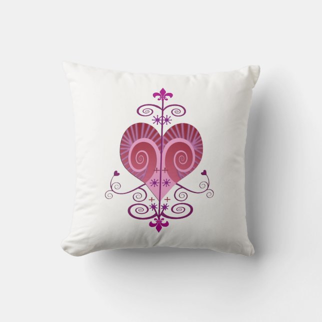 ERZULI FREDA DAHOMEY VEVE THROW PILLOW (Front)