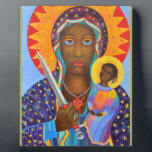 Erzulie Dantor Black Madonna Voodoo Lwa Plaque<br><div class="desc">Erzulie Dantor (also spelled Erzulie with Danto or Danthor) is the Petro nation aspect of the Erzulie family of lwa, spirits in Haitian Vodou. I painted the picture of Ezili in oil inspired by Virgin Black Madonna of Czestochowa (Black Madonna Africana). This is voodoo art inspired also by Haitian voodoo...</div>