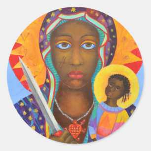 Erzulie Dantor Black Madonna Voodoo New Orleans Classic Round Sticker