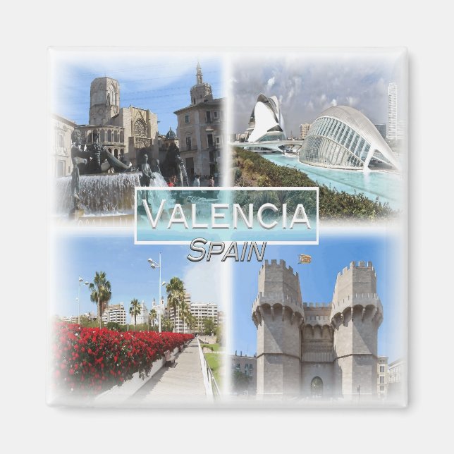 ES0151 Europe, Spain, Valencia, Fridge Magnet (Front)