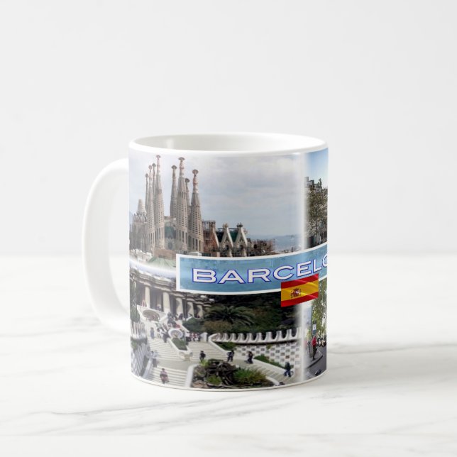 ES Barcelona - Sagrada Familia - Casa Batllo Coffee Mug (Front Left)