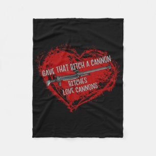 Es Love Cannons Funny Adult Meme Gamer Anime Fleece Blanket