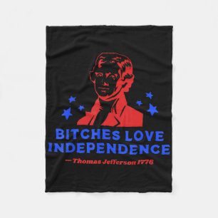 Es Love Independence Funny Founding Fathers Fleece Blanket
