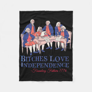 Es Love Independence Thomas Funny 4th Of July Fleece Blanket