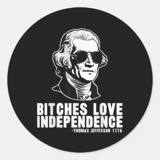 Es Love Independence Thomas Jefferson Happy 4th Of Classic Round Sticker
