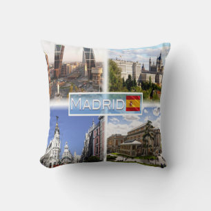 ES Madrid - Puerta de Europa - plaza de Castilla - Throw Pillow