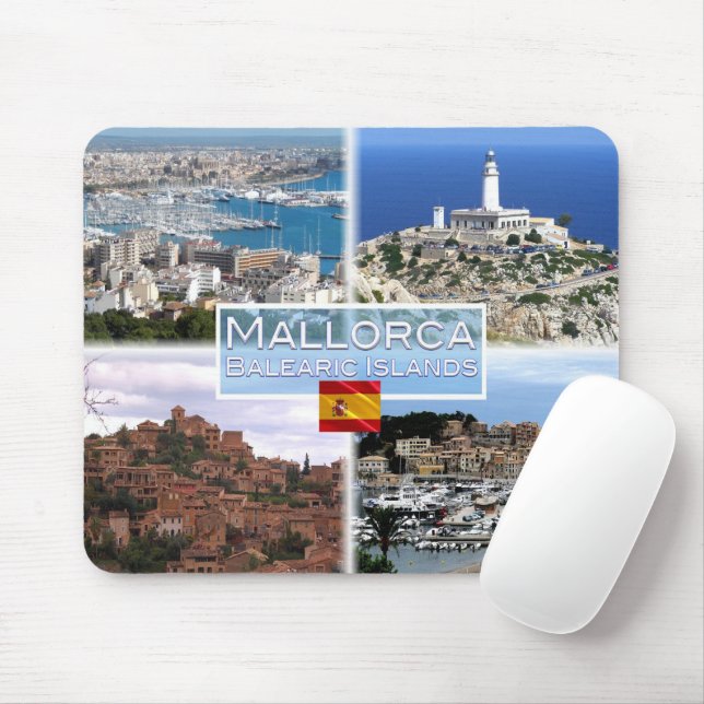 ES Mallorca - View of Palma Bay - Cap de Formentor Mouse Pad (With Mouse)