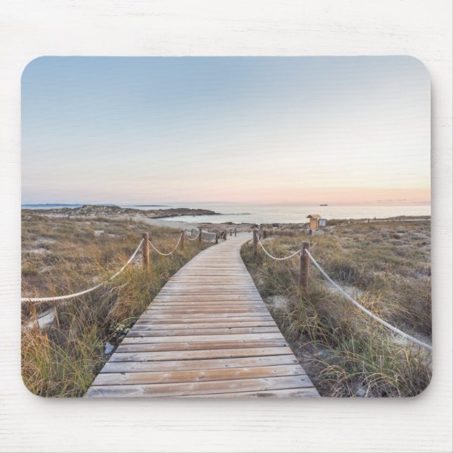 Es Pujols Beach at Dawn Mouse Pad (Front)
