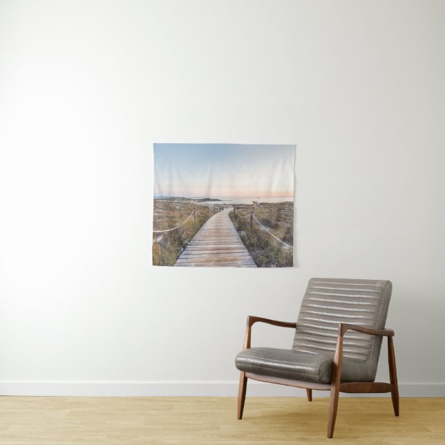 Es Pujols Beach at Dawn Tapestry (In Situ (Horizontal))