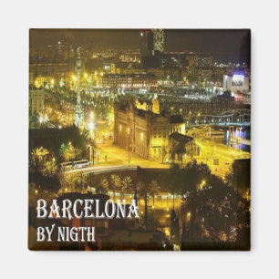 ES - Spain - Barcelona by Night Magnet