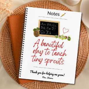 ES teacher appreciation gift custom educator Notebook