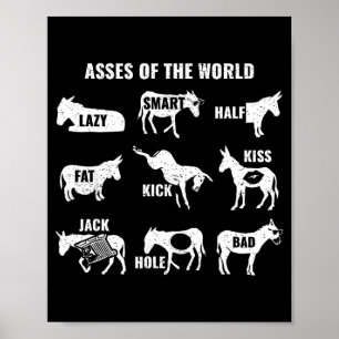 Es The World Funny Lazy Smart Half Fat Kick Kiss  Poster