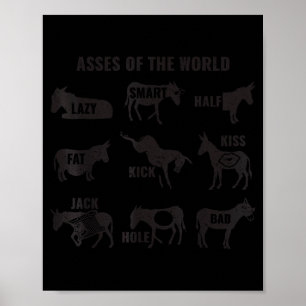 Es The World Funny Lazy Smart Half Fat Kick Kiss  Poster