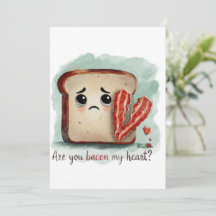 Es-Tu Bacon Mon Coeur ? Carte de la Saint-Valentin