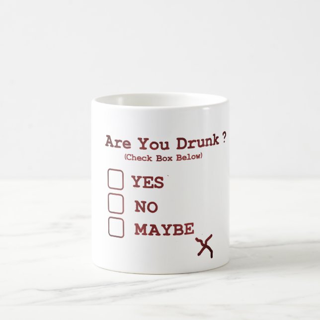 Es-Tu Drunk ? Mug - Drôle Jour Boire Café Cup (Centre)