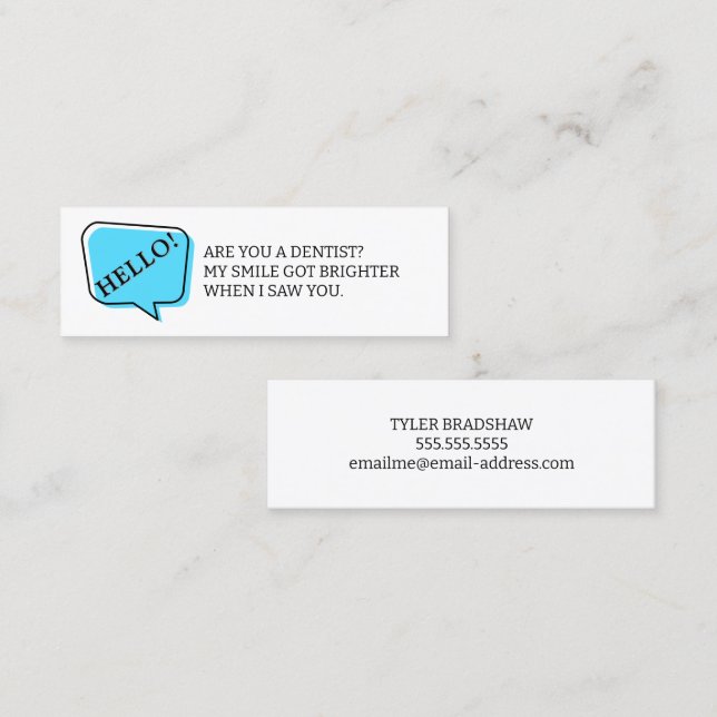 Es-tu une carte d'appel Dentist Fun Dalling Card (Devant / Derrière)