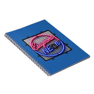 Esageroma Neon - Retro 1980s Synthwave Design Notebook