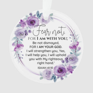 Esaïe 41:10 Crainte non violet Écriture florale
