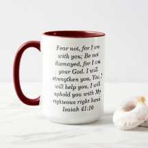 Esaïe 41:10 Écriture Personnalisée Mug café à deux