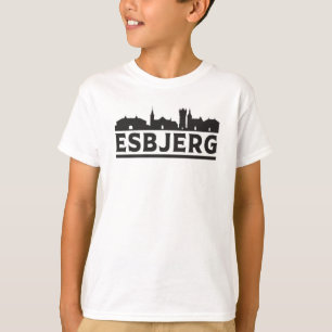 Esbjerg Denmark City Skyline Cityscape Travel Gift T-Shirt