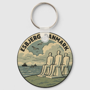 Esbjerg Man Meets Sea Keychain