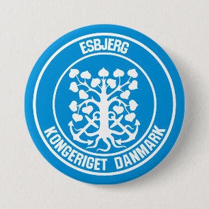 Esbjerg Round Emblem 3 Inch Round Button