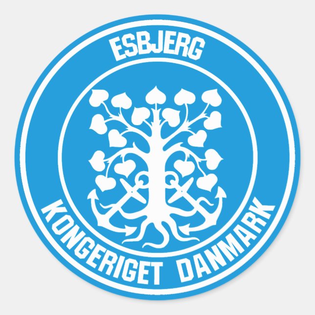 Esbjerg Round Emblem Classic Round Sticker (Front)