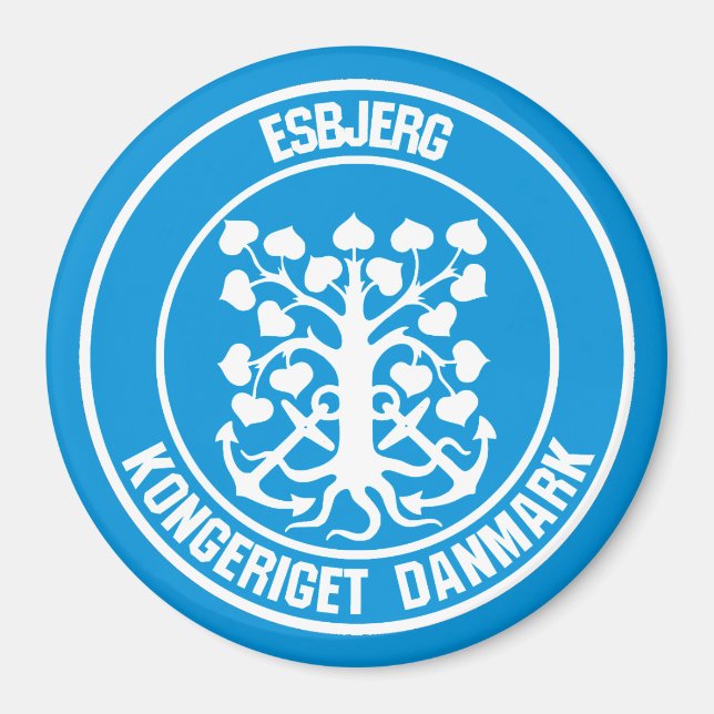 Esbjerg Round Emblem Magnet (Front)