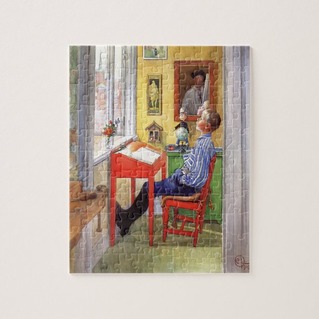 Esbjorn Doing His Homework by Carl Larsson Jigsaw Puzzle (Vertical)