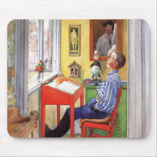 Esbjorn Doing His Homework by Carl Larsson Mouse Pad