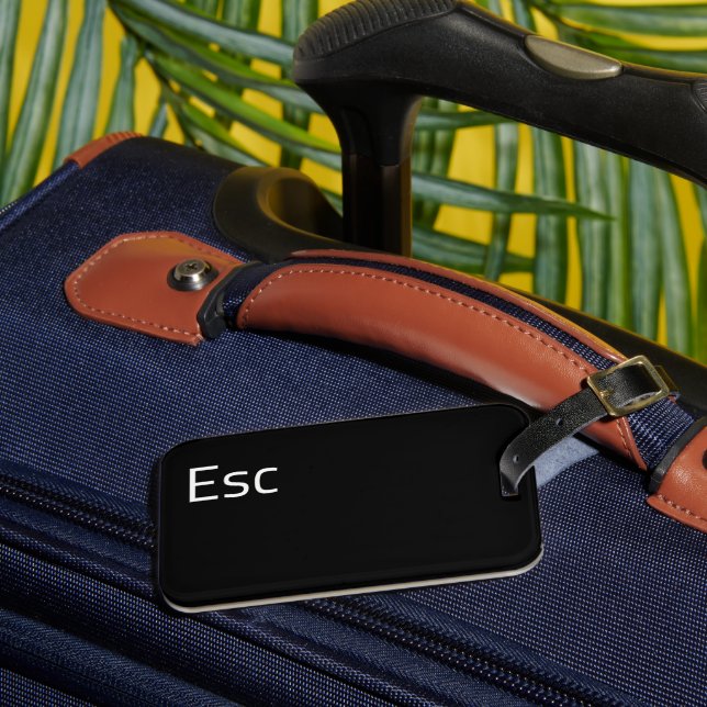 Esc (Escape) Computer Key Luggage Tag (Front Insitu 3)