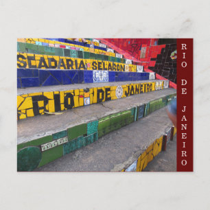 escadaria selarón rio postcard