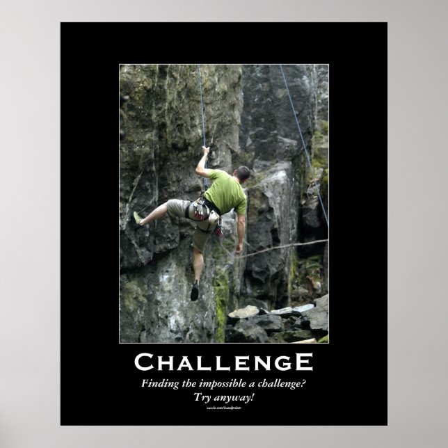 Escalade en plein air Poster de motivation (Devant)