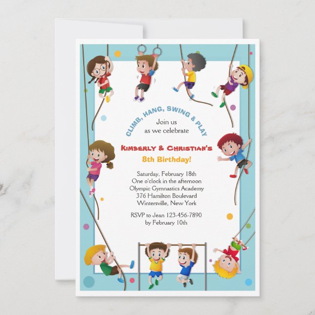 Escalade Invitation pour enfants (Devant)