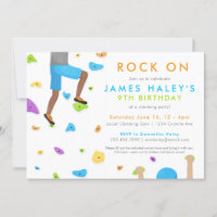 Escalade rock Invitation de fête d'anniversaire - 
