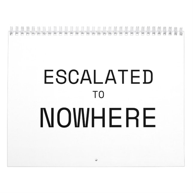 Escalade vers Nulle Part Calendrier de Bureau Typo (Protection)