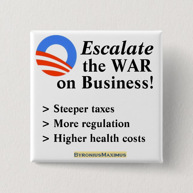 Escalate the War... 2 Inch Square Button (Front)