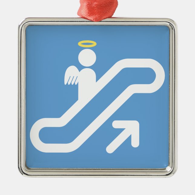 Escalator, no Stairway Metal Ornament (Front)