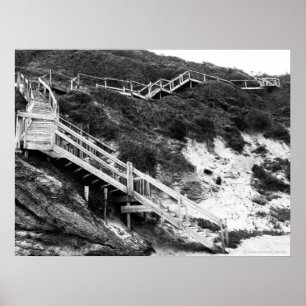 "Escalier affiche d'art de JTG à ciel"