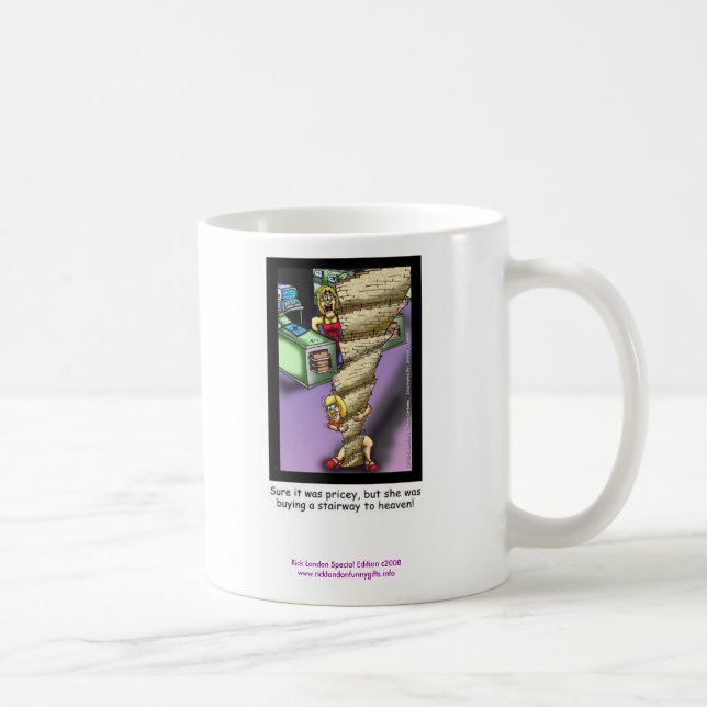 Escalier Vers Le Ciel Parodie Caricature Sur Mug D (Droite)