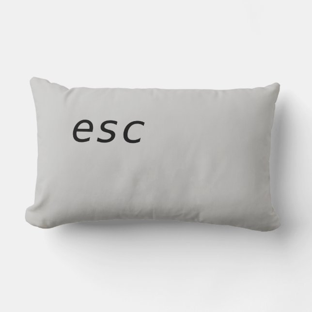 Escape Button Lumbar Pillow (Front)