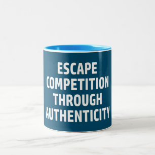 Escape Competition Through Authenticity Two-Tone Coffee Mug