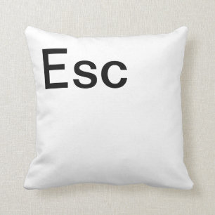 Escape Computer Key Throw Pillow